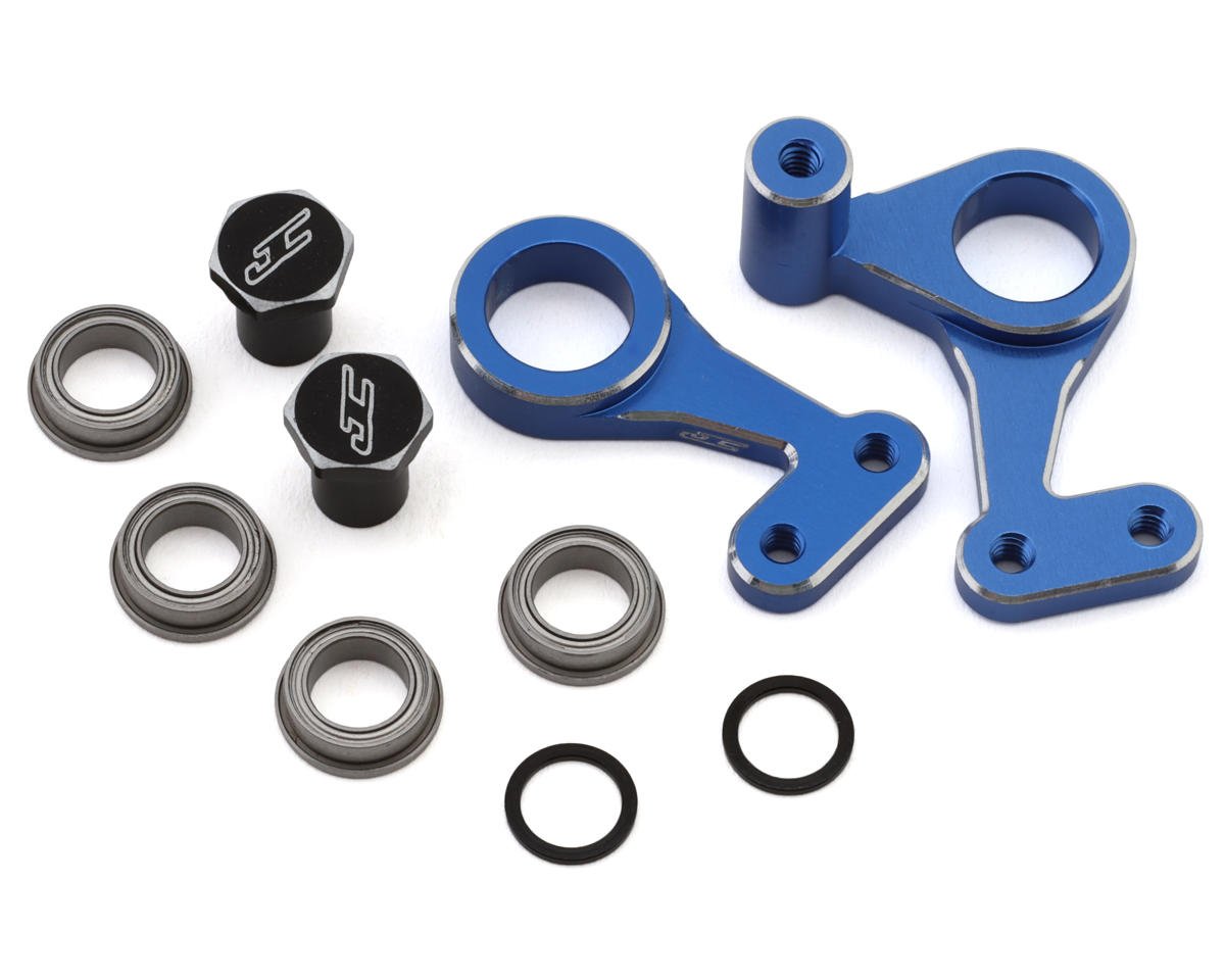 JCONCEPTS 2309-1 RC10 Classic Aluminum Steering Bell Crank Set (Blue)