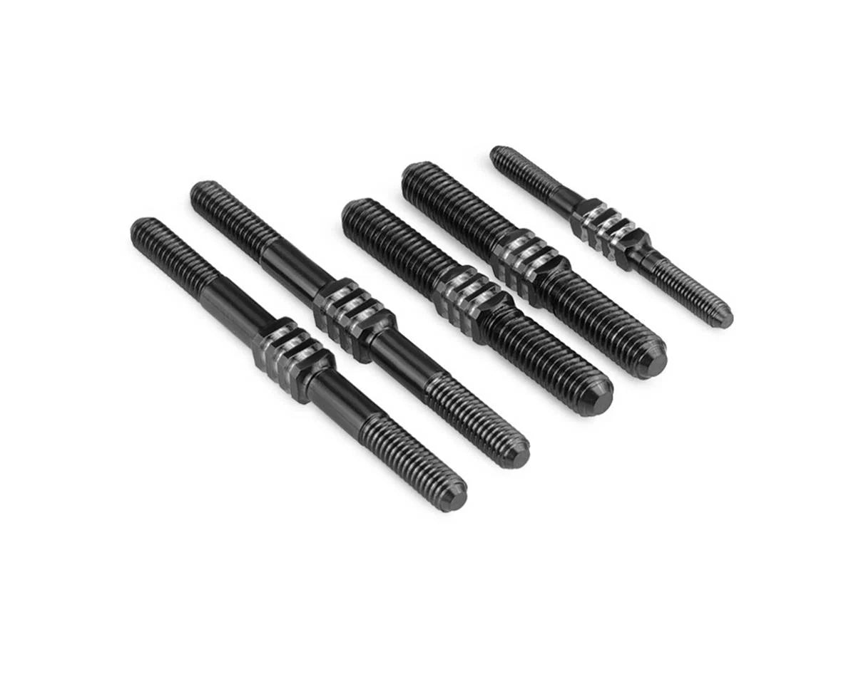 JCONCEPTS 2584B Mugen MBX-8 Fin Titanium Turnbuckle Set (Black) (5)