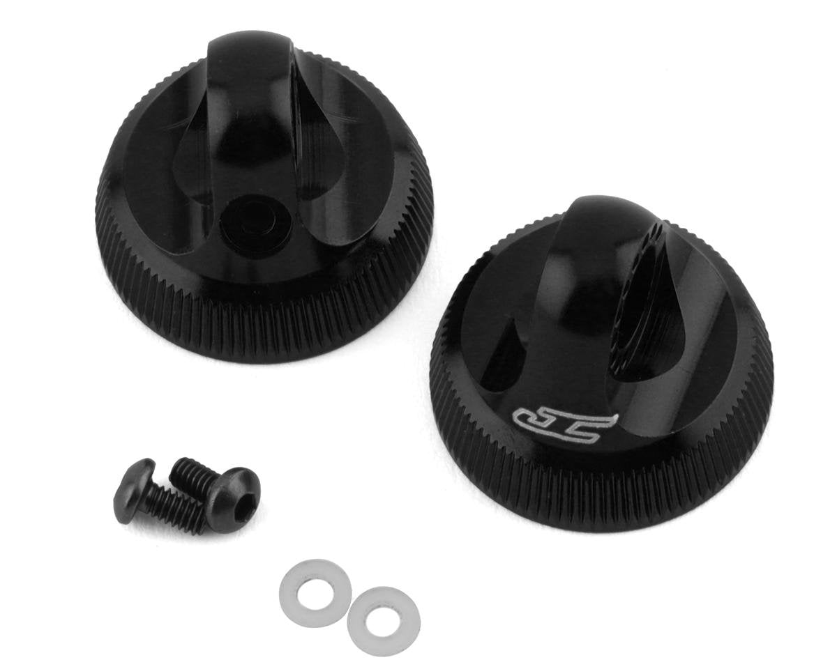 JCONCEPTS 2701-2 Team Associated Fin Aluminum 13mm Shock Cap (Black) (2)