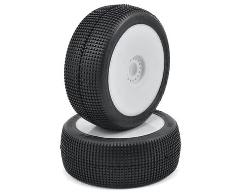 JCONCEPTS 3121-12 Reflex Pre-Mounted 1/8th Buggy Tires (2) (White) (Green)