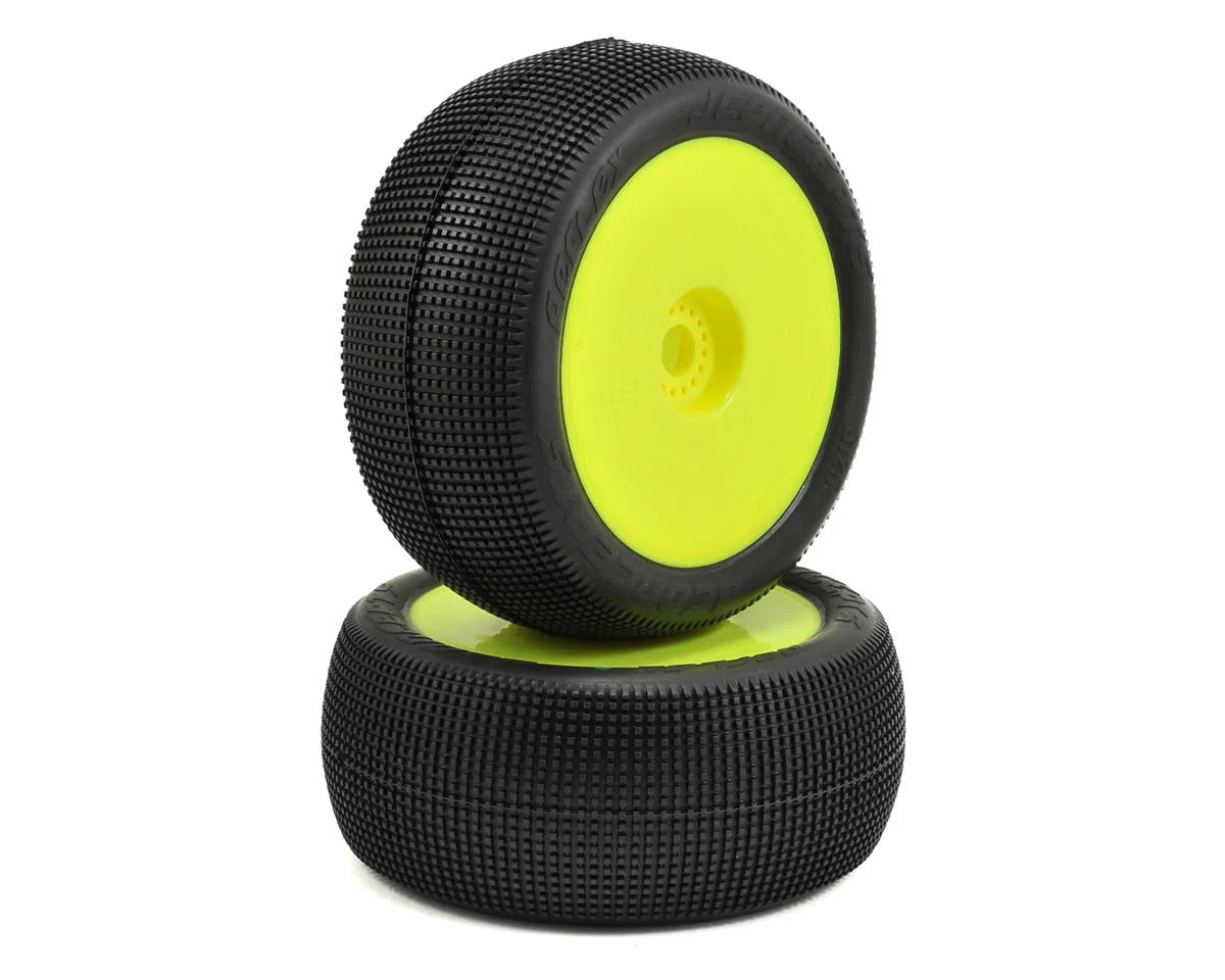 JCONCEPTS 3125-22  Reflex 4.0" Pre-Mounted 1/8th Truggy Tires (2) (Yellow) (Green)
