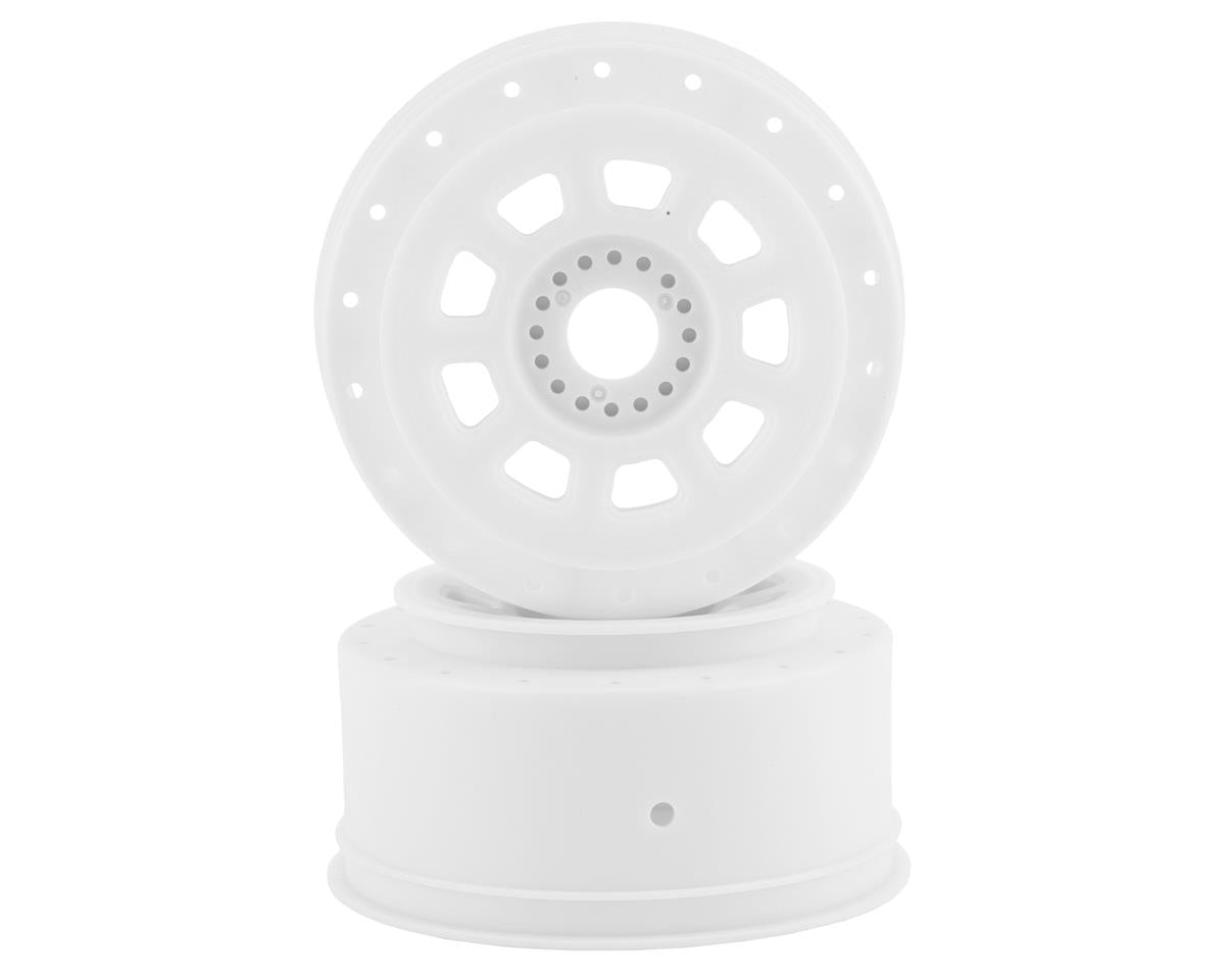 JCONCEPTS 3421W 9-Shot Short Course Dirt Oval Wheels (2) (White) w/17mm Hex
