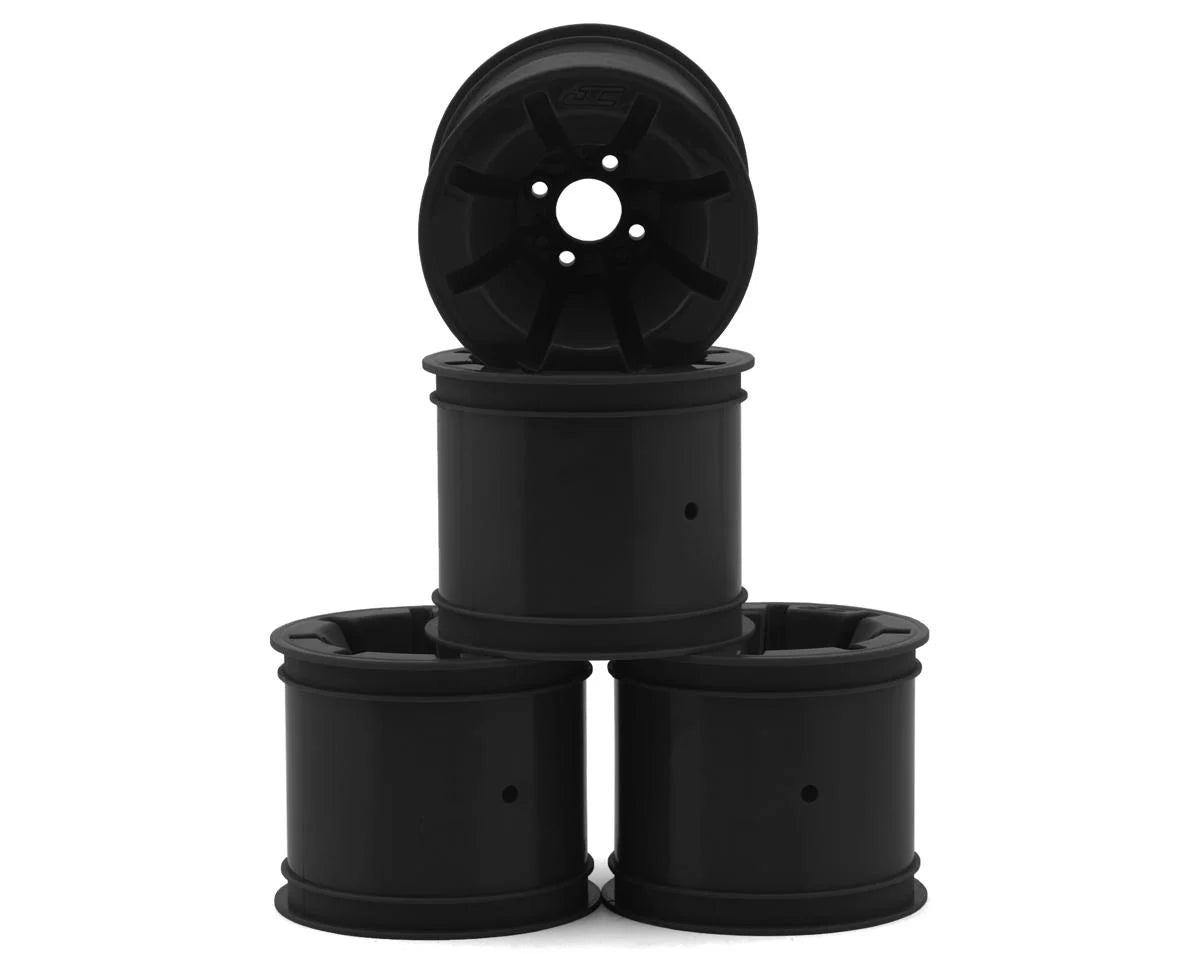 JCONCEPTS 3469B RC10T Pioneer 2.2 Rear Wheels w/Adapters (Black) (4)