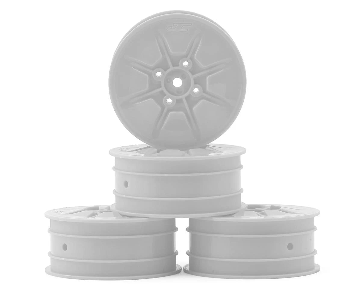 JCONCEPTS 3470W Pioneer 2.2 4WD Front Buggy Wheels (White) (4) (22X-4, XB4, B74.1) w/12mm Hex