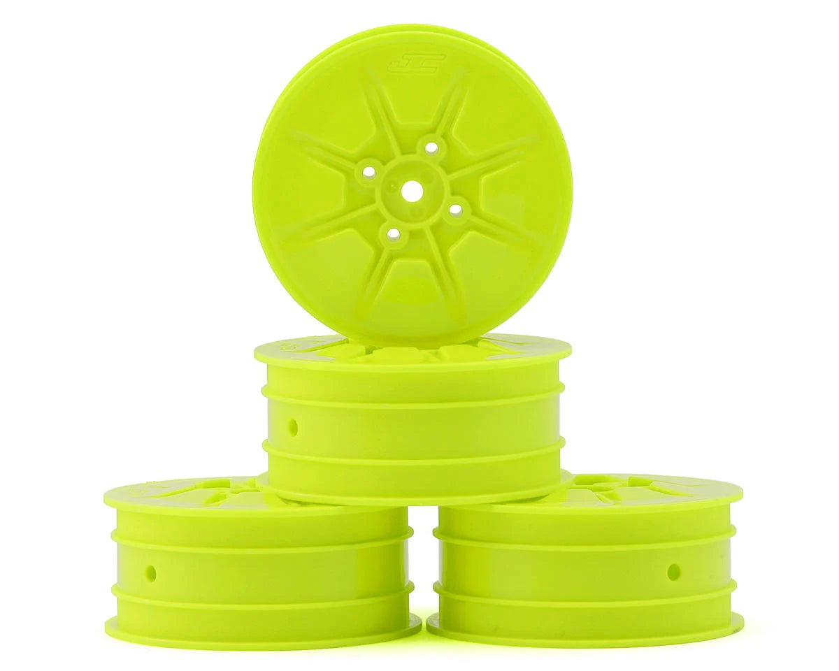 JCONCEPTS 3470Y Pioneer 2.2 4WD Front Buggy Wheels (Yellow) (4) (22X-4, XB4, B74.1) w/12mm Hex