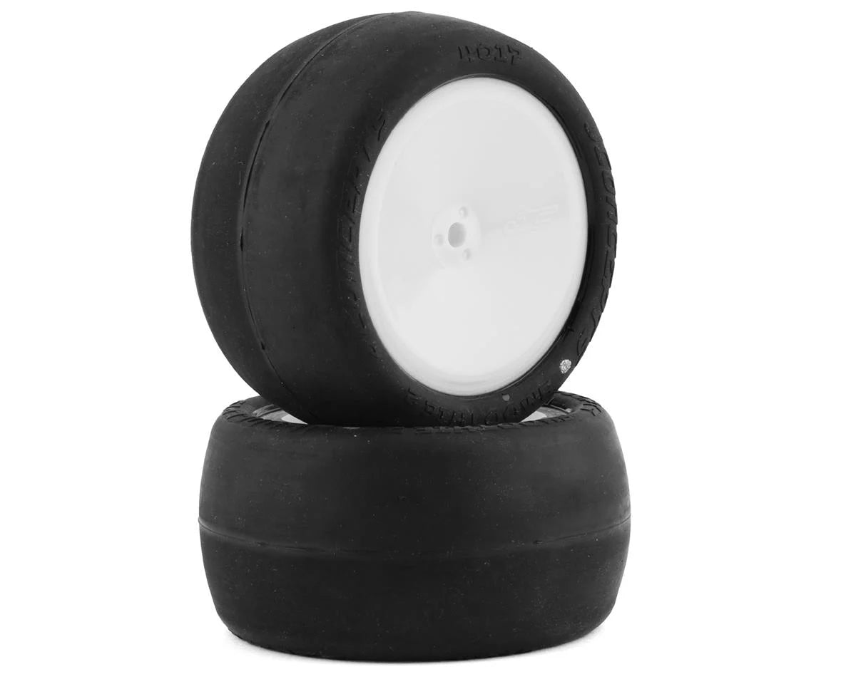 JCONCEPTS 4017-1691 Smoothie 2 2.2" Pre-Mounted Rear Buggy Tires (White) (2) (Silver) w/12mm Hex