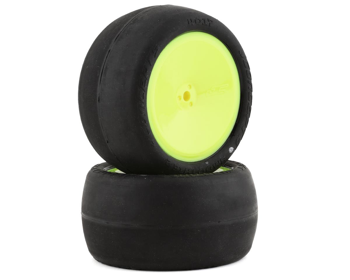 JCONCEPTS 4017-2691 Smoothie 2 2.2" Pre-Mounted Rear Buggy Tires (Yellow) (2) (Silver) w/12mm Hex