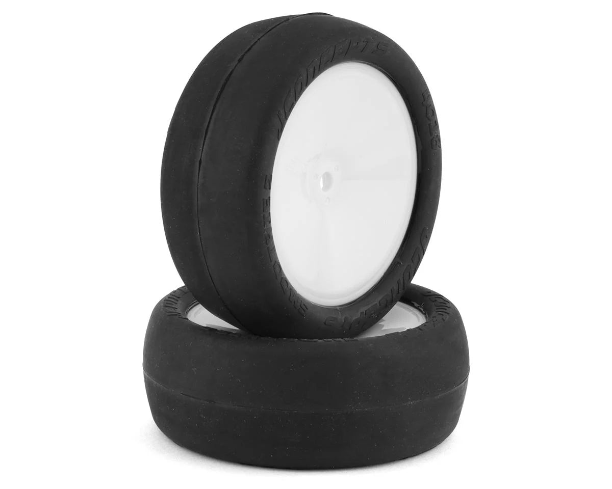 JCONCEPTS 4018-1691 Smoothie 2 2.2" Pre-Mounted 2WD Front Buggy Tires (White) (2) (Silver) w/12mm Hex