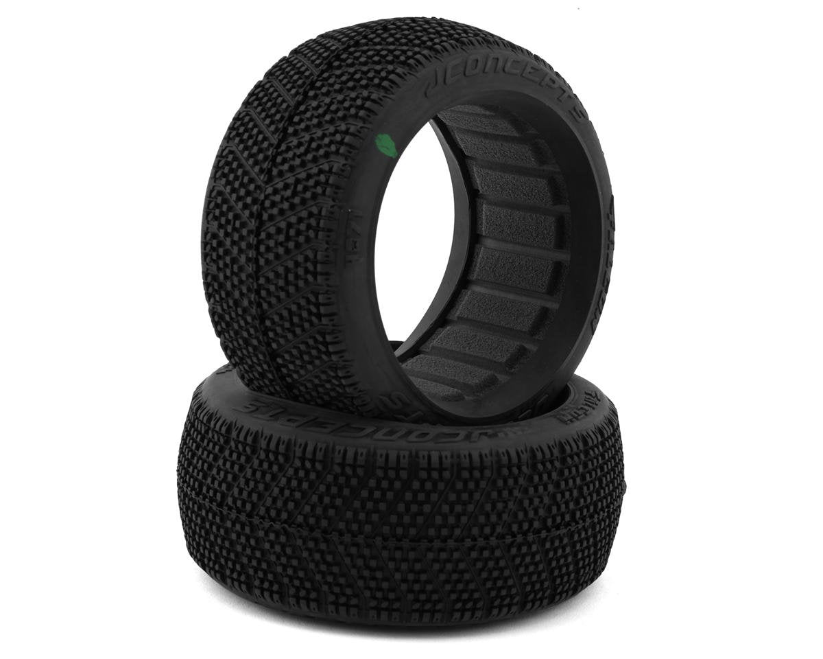 JCONCEPTS 4071-02 Falcon 1/8 Off-Road Buggy Tires (2) (Green)