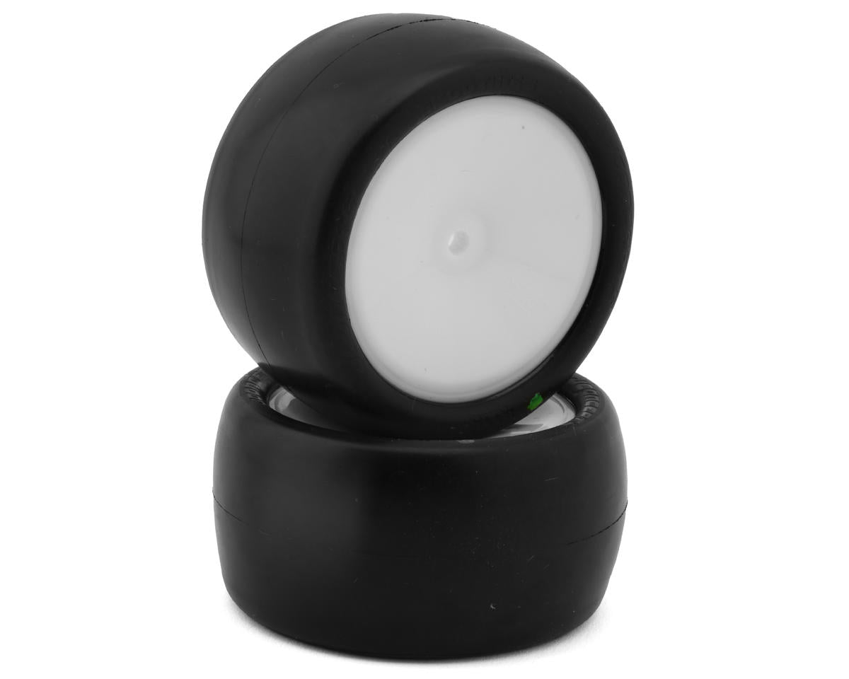 JCONCEPTS 4118-1221 Smoothie 3 2.2" Pre-Mounted Rear Buggy Tires (White) (2) (Green) w/12mm Hex