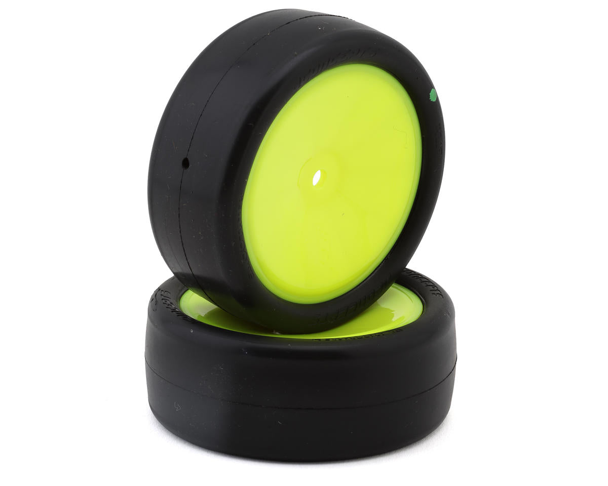 JCONCEPTS 4119-2211 Smoothie 3 2.2" Pre-Mounted 2WD Front Buggy Tires (Yellow) (2) (Green) w/12mm Hex