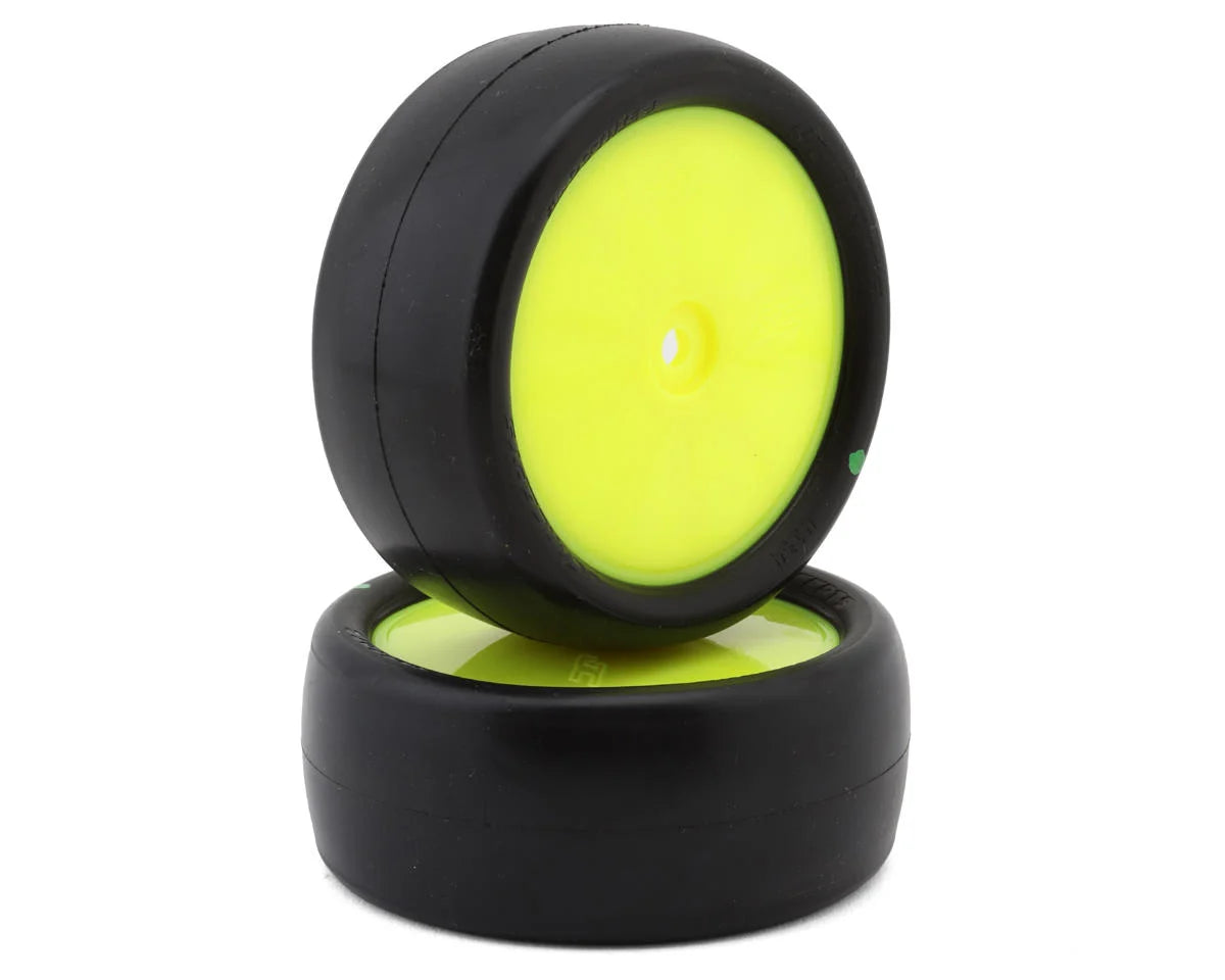 JCONCEPTS 4134-2211 Smoothie 3 2.2" Pre-Mounted 4WD Front Tires (Yellow) (2) (Green) w/12mm Hex