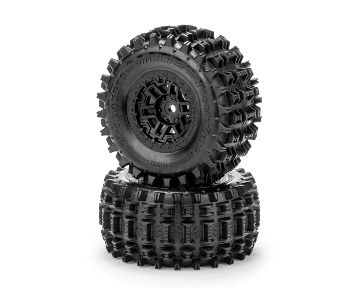 JCONCEPTS 4172-30912 Magma Pre-Mounted Tires for Traxxas® Mini XRT™ (2) (Yellow) w/12mm Hex