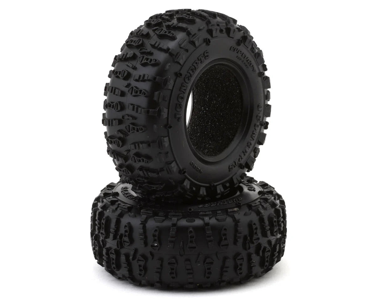 JCONCEPTS 4200-02 Ruptures 1.3" Micro Rock Crawler Tires (63mm OD) (2) (Green) w/Foam Inserts
