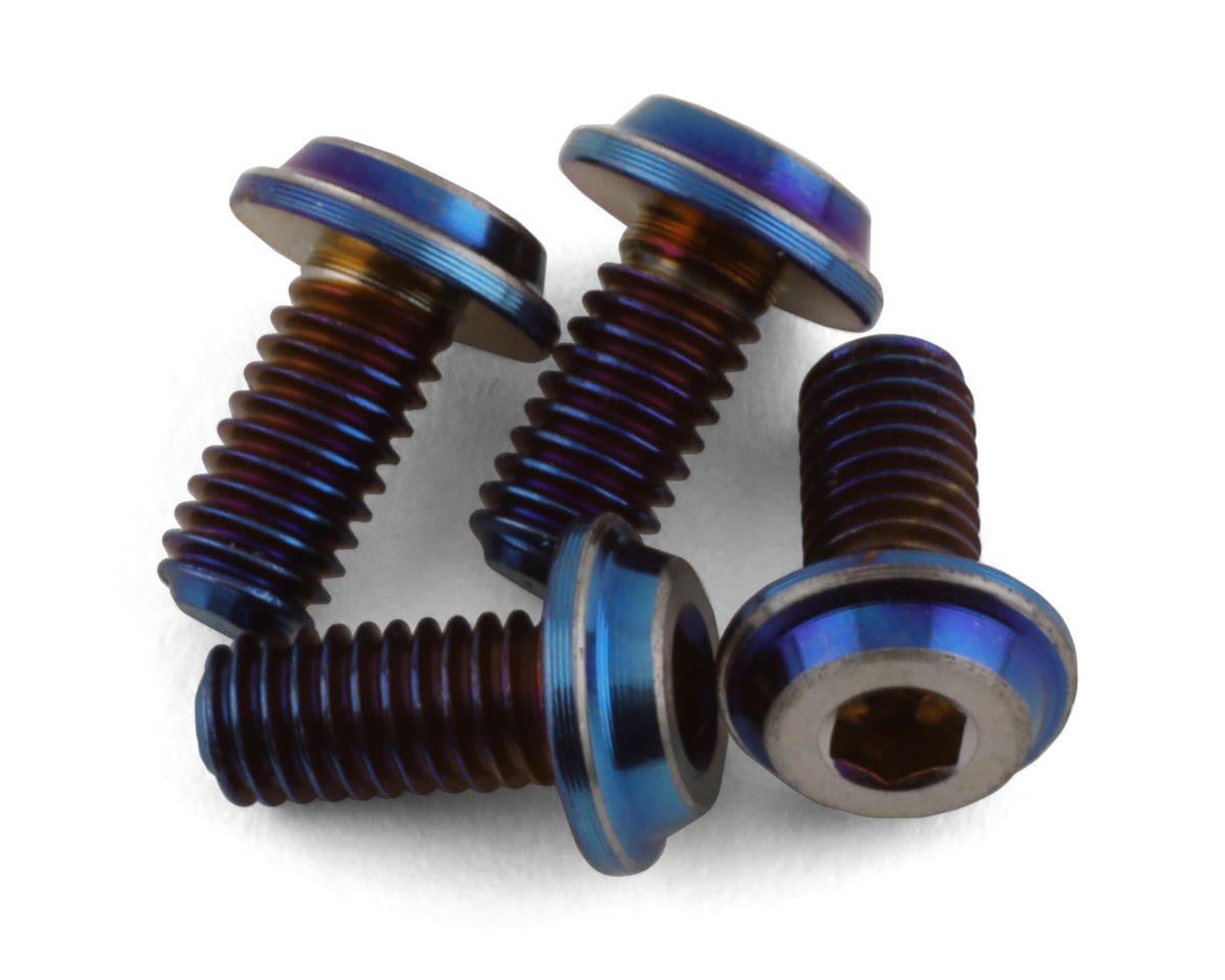JCONCEPTS 5037-1 3x6mm "Top Hat" Titanium Screws (Blue) (4)