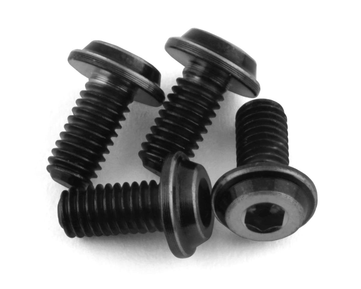 JCONCEPTS 5037-2 3x6mm "Top Hat" Titanium Screws (Black) (4)