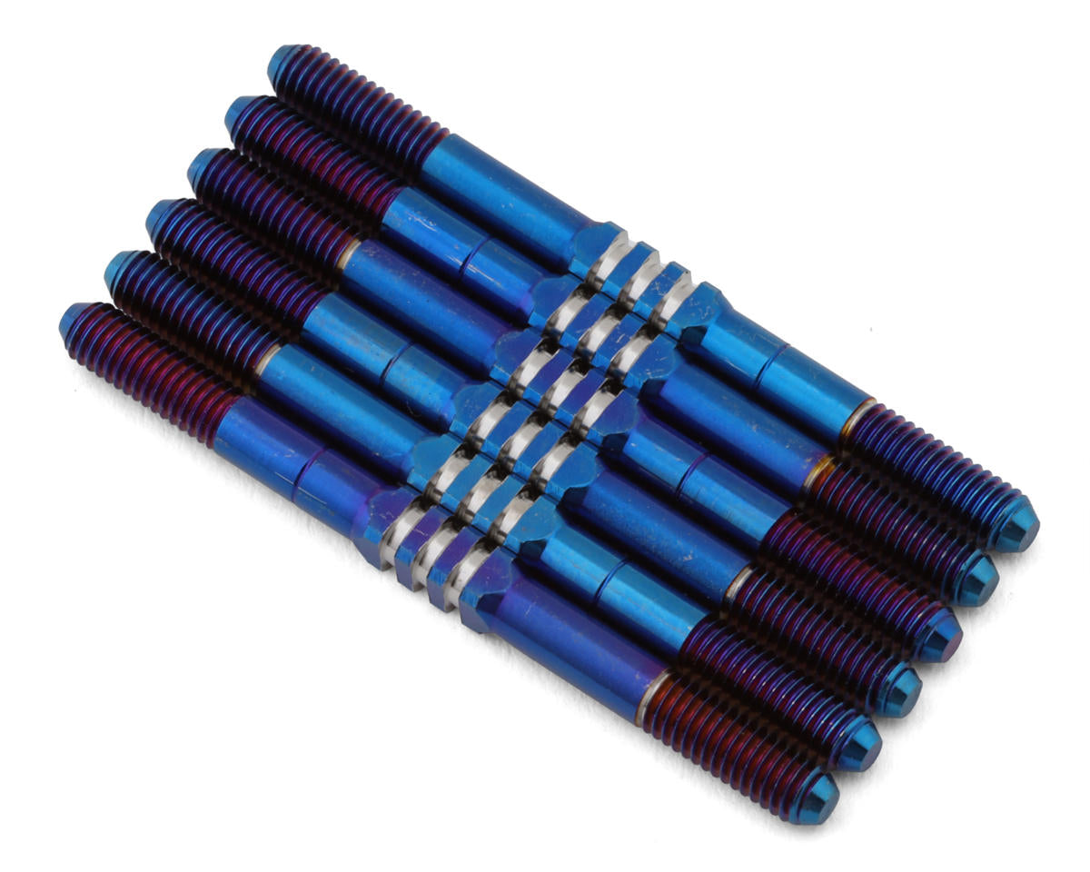 JCONCEPTS 51361 RC10 B7/B7D Fin Titanium Turnbuckle (Burnt Blue) (6)
