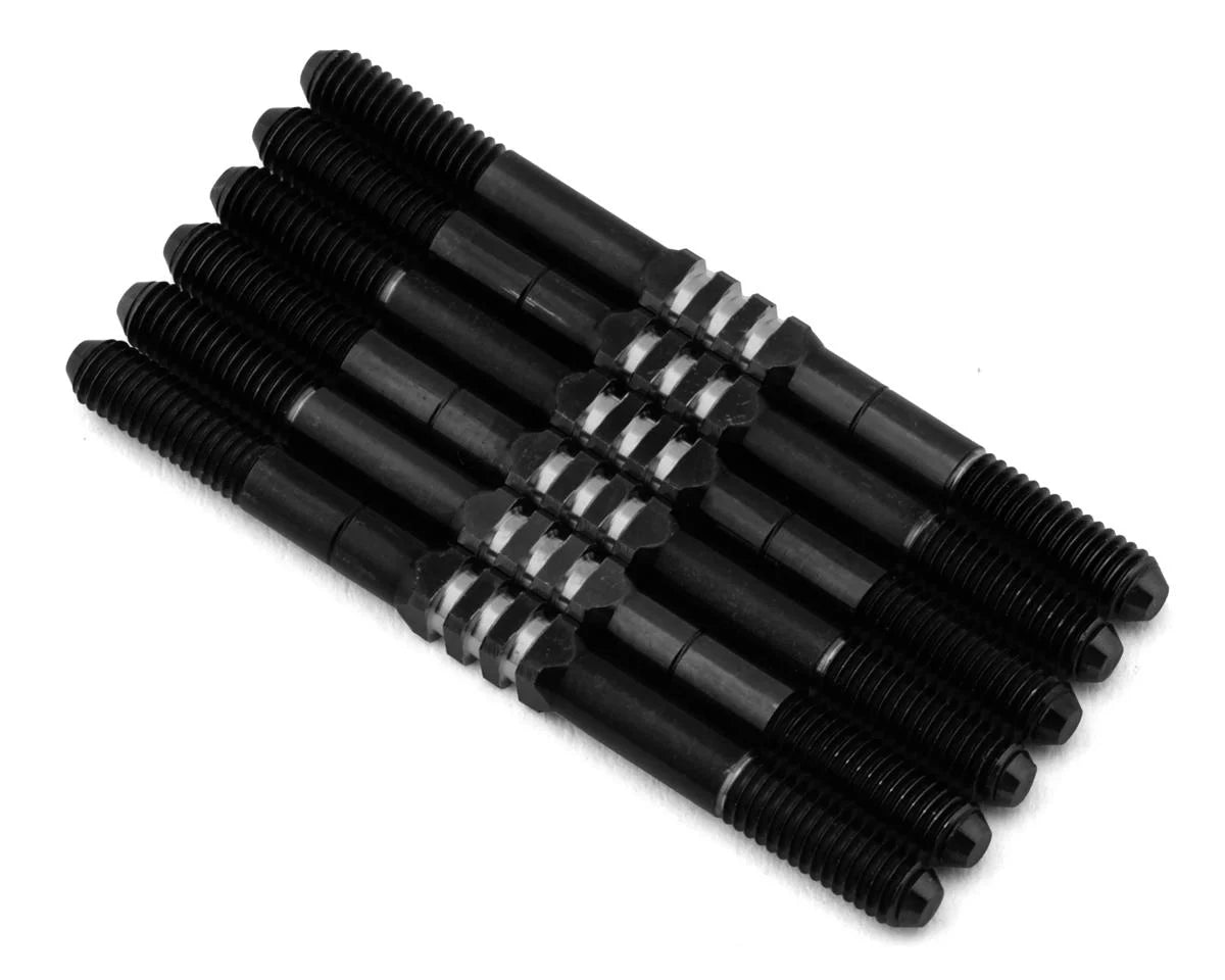 JCONCEPTS 51362 RC10 B7/B7D Fin Titanium Turnbuckle (Stealth Black) (6)