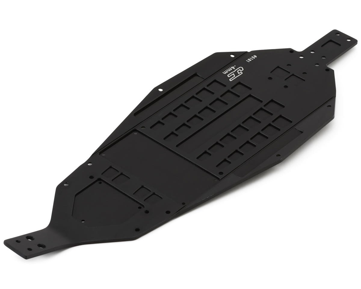 JCONCEPTS 5181-2 Team Associated RC10B7 Hard Anodized Aluminum Chassis (Black) (-4mm)