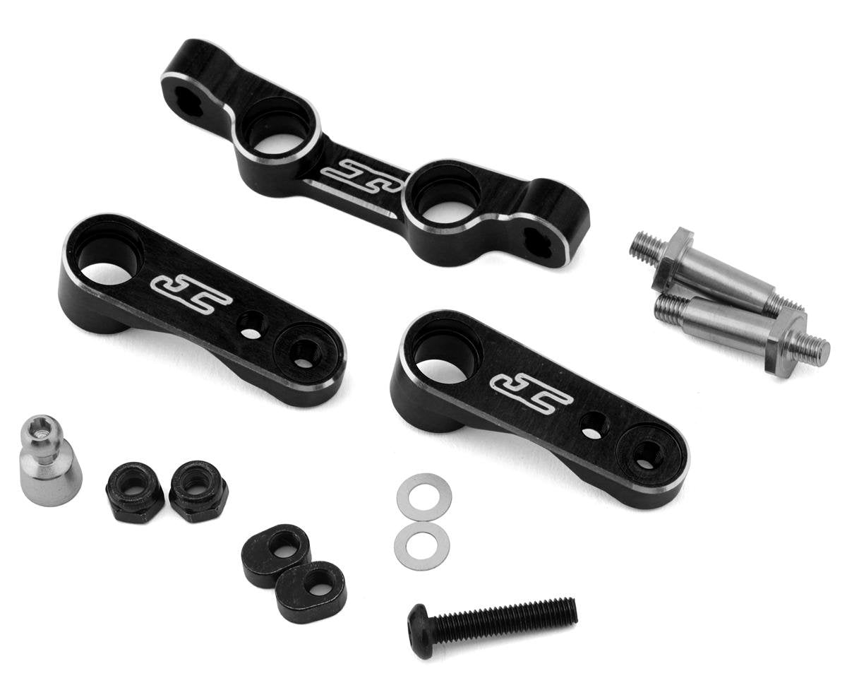 JCONCEPTS 5209-2  Team Associated RC10B7/RC10B7D Aluminum Steering Bellcrank Kit (Black)