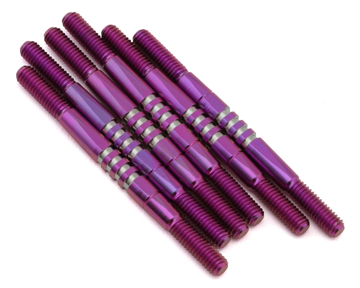 JCONCEPTS 5290P RC10 B7/B7D Fin Titanium Turnbuckle Set (Purple) (6)