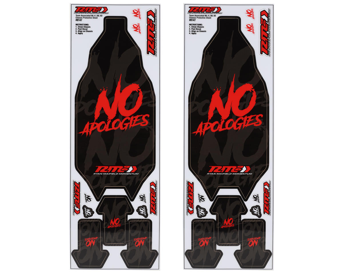 JCONCEPTS 8147 AE B6.4 B6.4D "No Apologies" Precut Chassis Protective Sheet (2) (RM2)