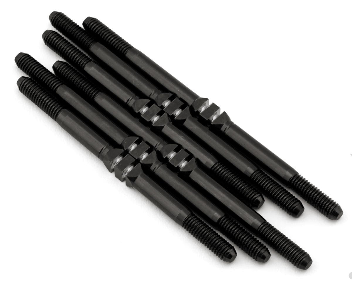 J&T BEARING JT10699 Team Associated RC10SC7 Titanium "Milled'' XD Turnbuckles Set (Black)