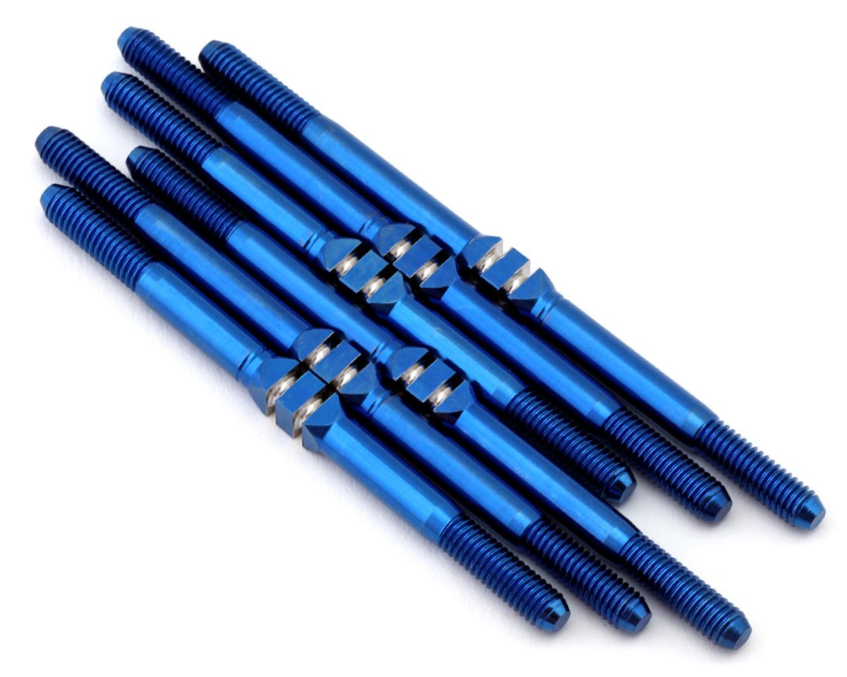 J&T BEARING JT10700 Team Associated RC10SC7 Titanium "Milled'' XD Turnbuckles Set (Blue)