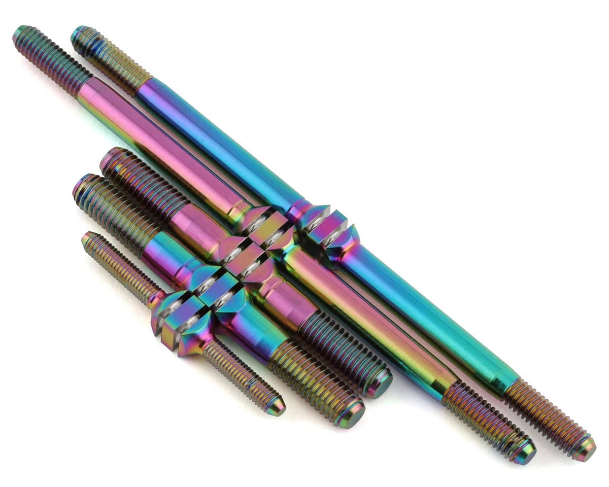 J&T BEARING JT10792 Mugen MBX8T/MBX8TR Titanium "Milled" Turnbuckle Kit (Oil Slick)