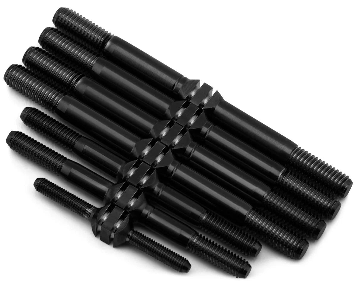 J&T BEARING JT12020 Tekno NB48/EB48 2.2 Titanium "Milled'' Turnbuckles (Black) (7)
