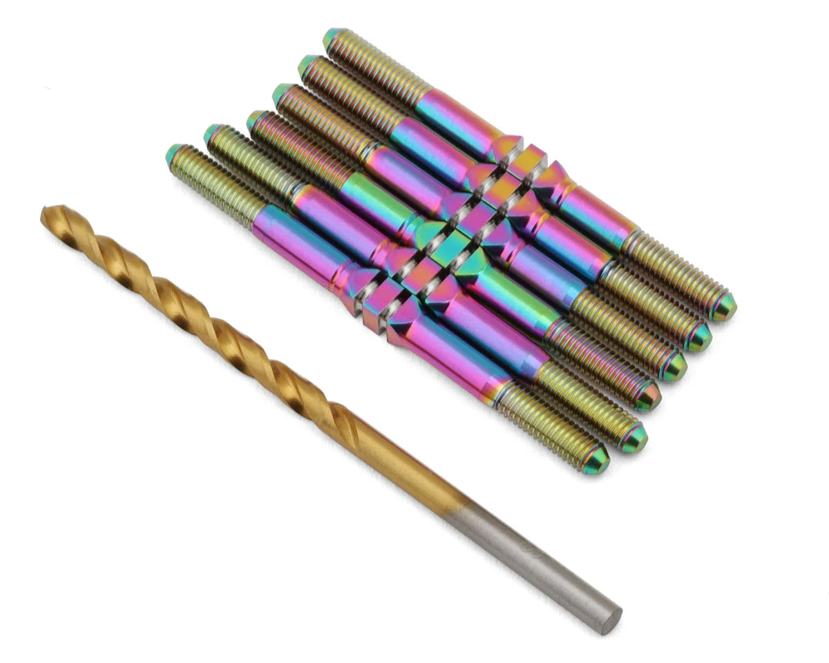 J&T BEARING JT12243 TLR 22X Titanium "Milled'' XD Turnbuckles (Oil Slick)