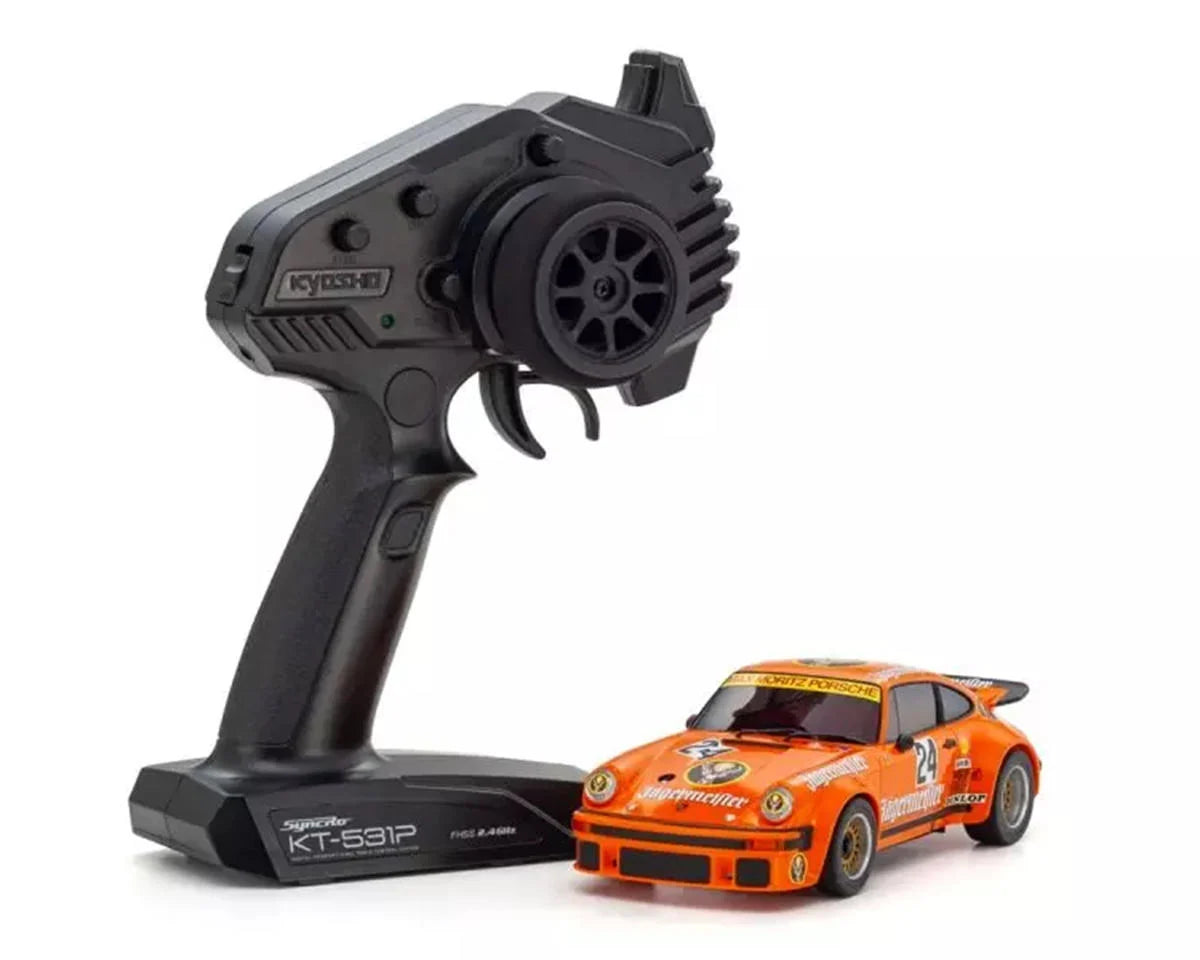 KYOSHO 32368EM Mini-Z MR-04 RWD Readyset 1976 Porsche 934 RSR Turbo (Jagermeister #24) w/KT-531P 2.4GHz Radio