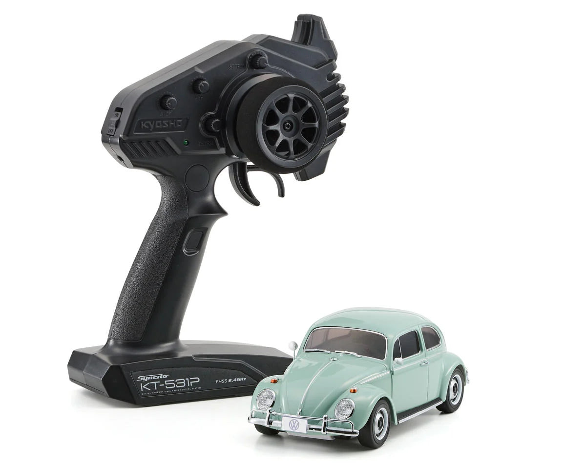 KYOSHO 32374BBL MR-04 RWD Mini-Z Readyset w/Volkswagen 1300 Beetle 1966 Body (Bahama Blue) w/KT-531P 2.4GHz Radio