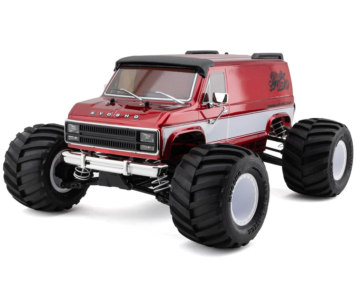 KYOSHO 34491T1C Fazer Mk2 Mad Van VE 1/10 4WD Readyset Brushless Monster Truck (Red)