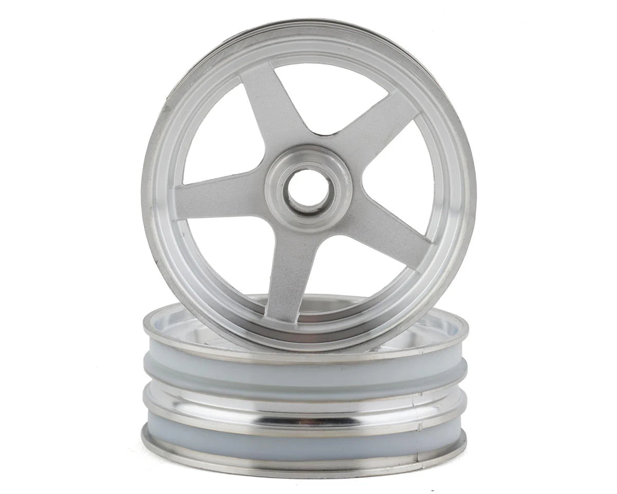 KYOSHO SCH003SCB 5-Spoke Front Wheel (Satin Chrome) (2) (2014 Beetle)