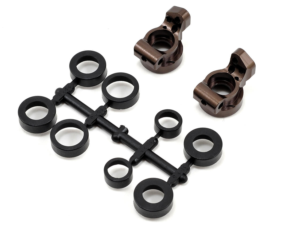 KYOSHO UMW704-0 V2 0° Aluminum Rear Hub Carrier Set (Gunmetal)