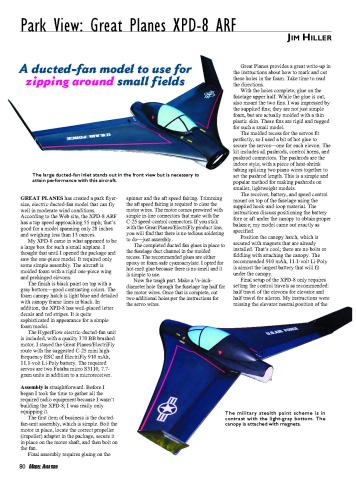 GREAT PLANES GPMA1865 XPD-8 ARF