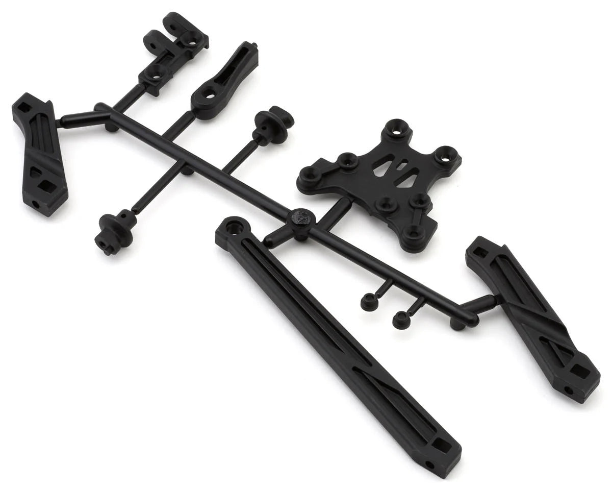 MUGEN E2148B MBX8 Body Mounts, Chassis Brace & Upper Plate Set