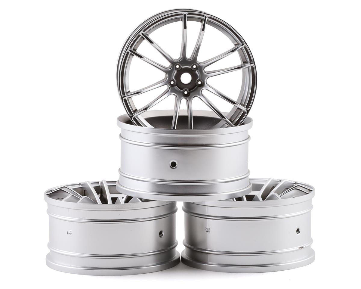 MST 832063FS Flat silver TSP wheel (+5) (4) (5mm Offset) w/12mm Hex