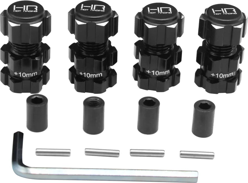 HOT RACING MXX10W01 Aluminum +10mm 17mm Splined Hubs Maxx