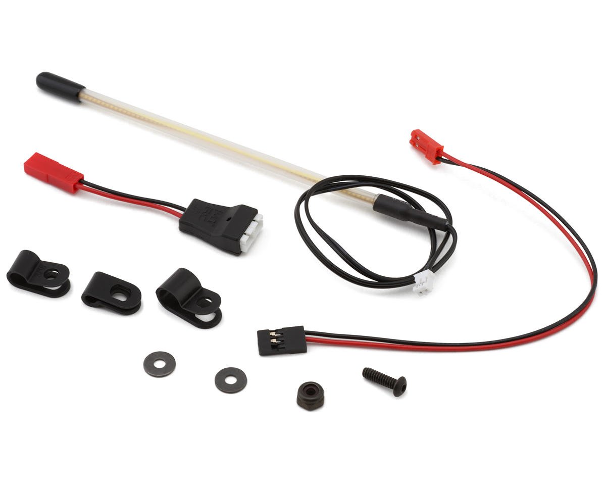 MY TRICK RC MYKWHIP-12W-12 TrickWhip Super Bright Scale Whip Light Tube (Light White) (12V) w/12V-3V Voltage Regulator & Receiver Cable