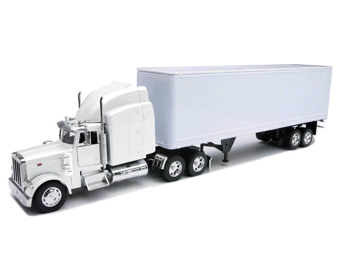 NEW RAY 14363 Peterbilt 379 With Dry Van - All-White Toy Truck