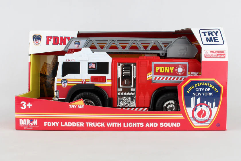 DARON NY206005 FIRE LADDER TRUCK W/LIGHTS & SOUND