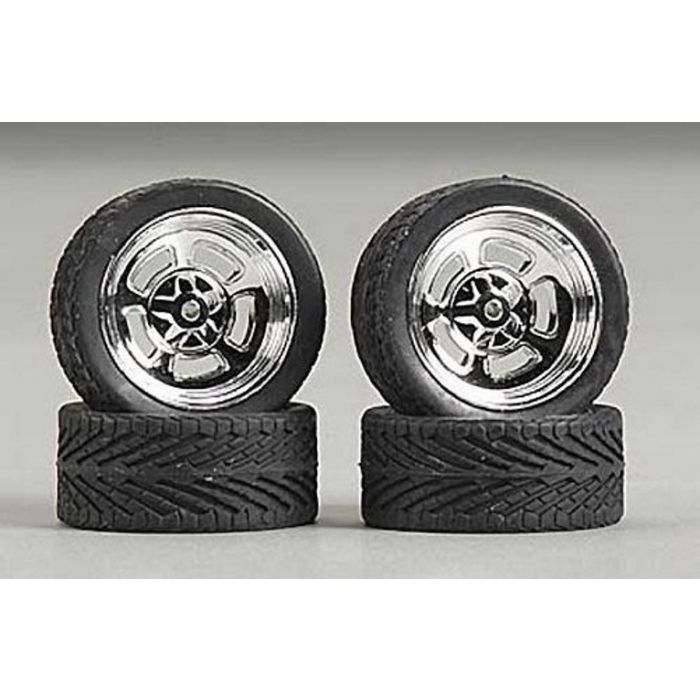 PEGASUS 2305 Rim & Tire Set 1/24 2305 "Holli's" 23" Chrome (4)