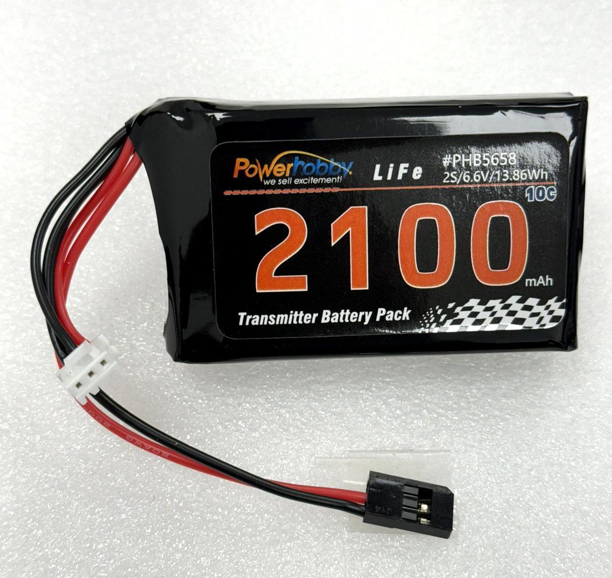 POWER HOBBY PHB5658  LiFe 6.6V 2100mah Futaba Transmitter Battery Pack