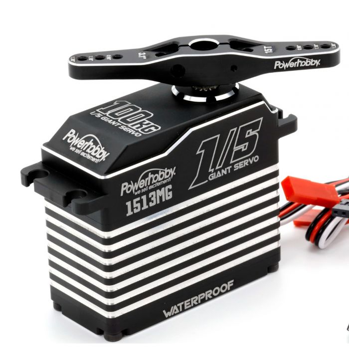 POWER HOBBY PH1513MG 1513MG 1/5 Waterproof Steel Gear High Torque Brushless Aluminum Servo, 2S to 4S Compatibility