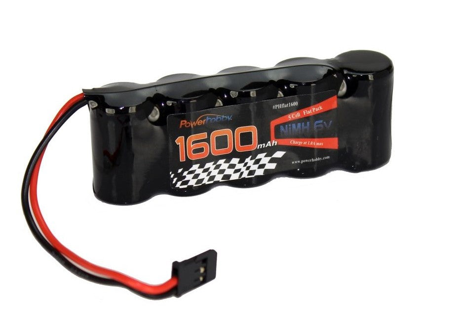 POWER HOBBY PH4001 6V 1600mAh NiMH Flat Battery Pack w/ Hitec Connector