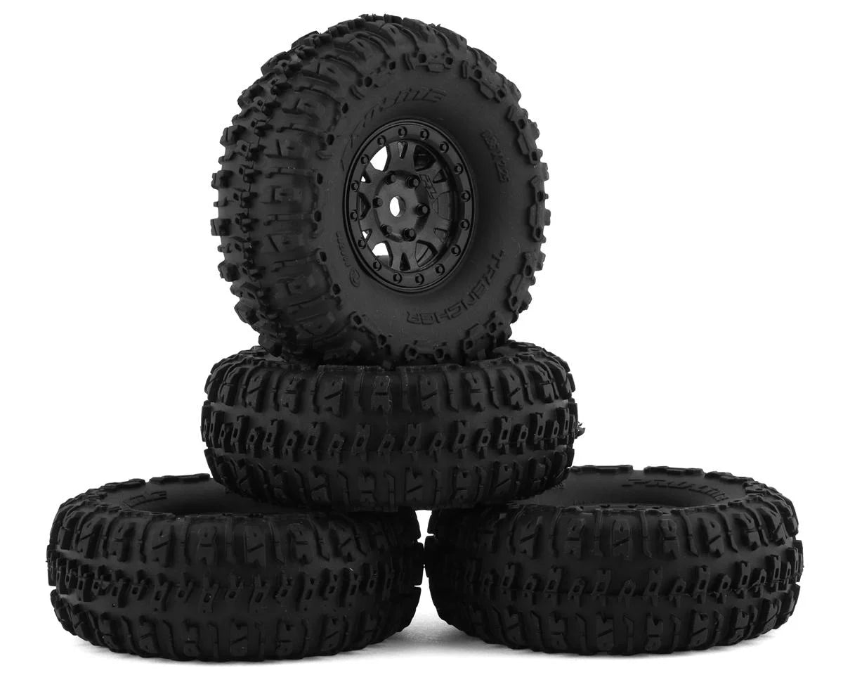 PROLINE 10209-10 1/24 Trencher Fr/Rr 1.0" Tires Mounted 7mm Black Impulse (4): SCX24
