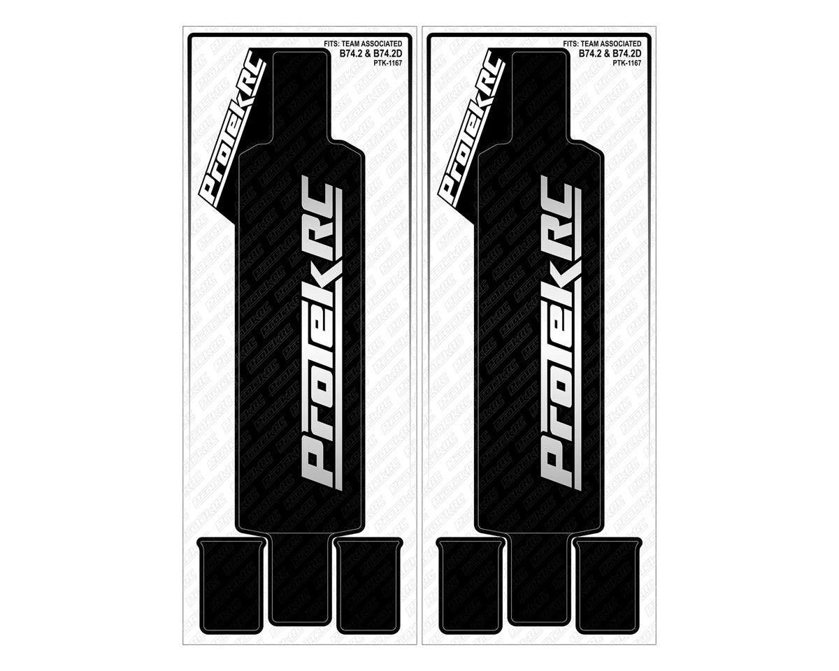 PROTEK PTK1167 Team Associated B74.2 & B74.2D Chassis Protector (2) (Black)
