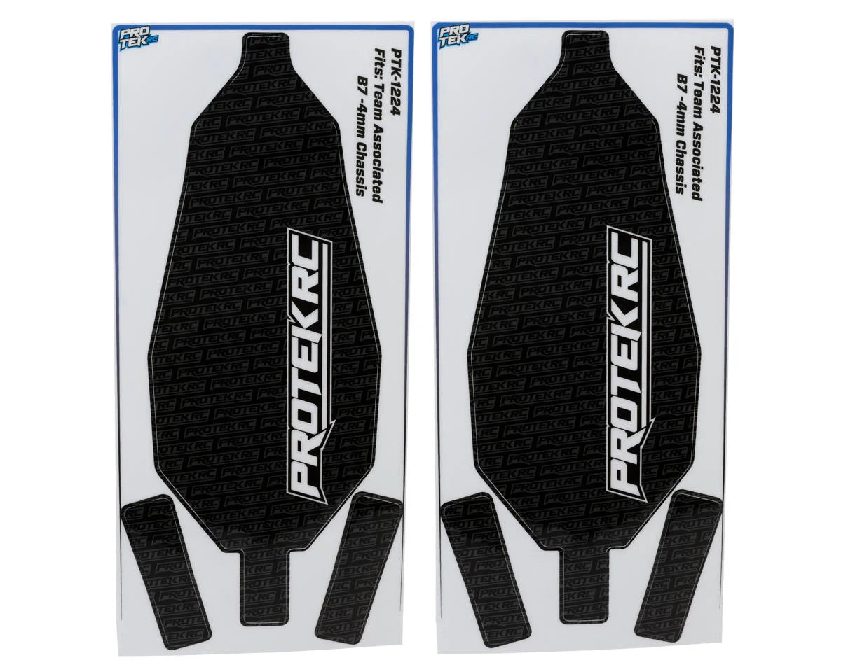 PROTEK PTK-1224 Team Associated B7 -4mm Chassis Protectors (2) (Black)